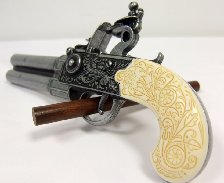 replika-korabeli-tuzfegyverek-pisztolyok-angol-duplacsovu-kovaspisztoly-18-szazad-6-qLBe